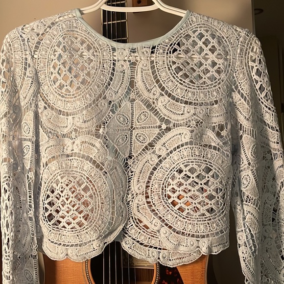 MissGuided Blue Lace Set - Picture 5 of 17